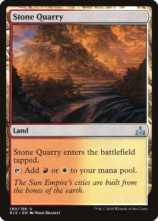 Stone Quarry [Rivals of Ixalan] | Cards and Coasters CA