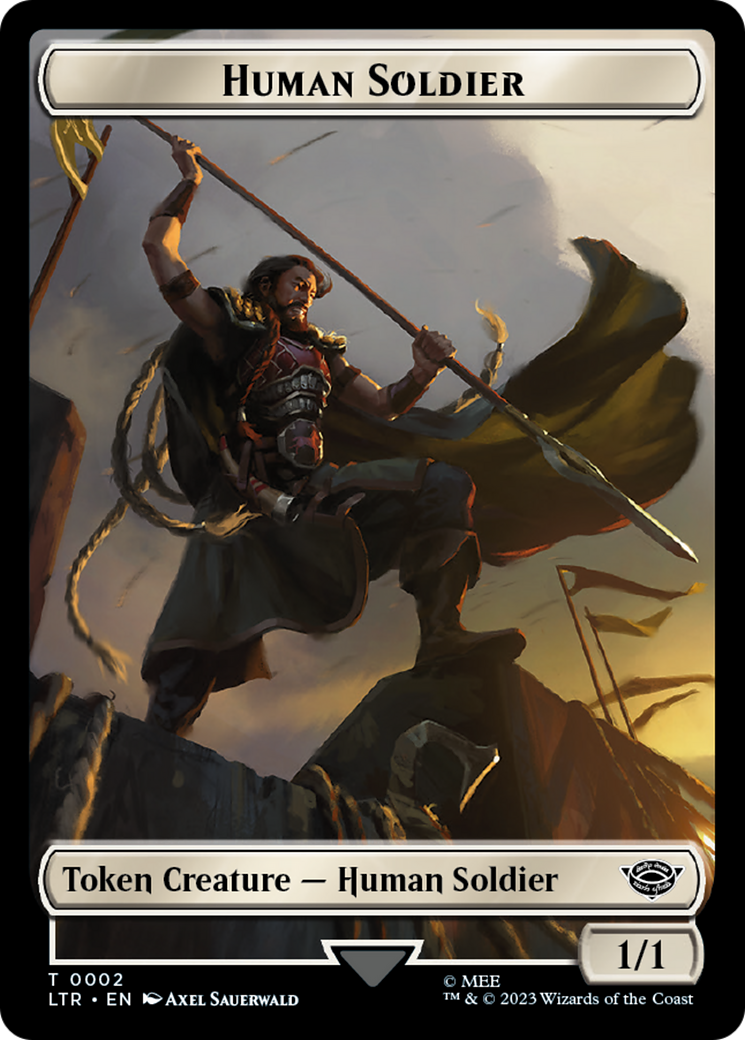 Food (11) // Human Soldier (02) Double-Sided Token [The Lord of the Rings: Tales of Middle-Earth Tokens] | Cards and Coasters CA