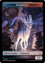 Elemental (9) // Teferi's Talent Emblem Double-Sided Token [March of the Machine Tokens] | Cards and Coasters CA