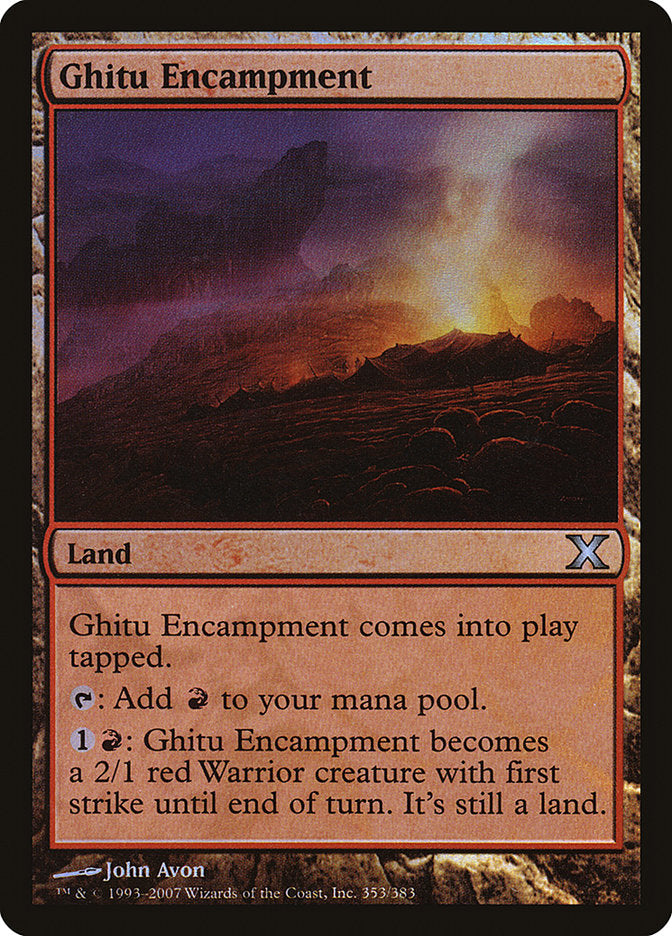 Ghitu Encampment (Premium Foil) [Tenth Edition] | Cards and Coasters CA