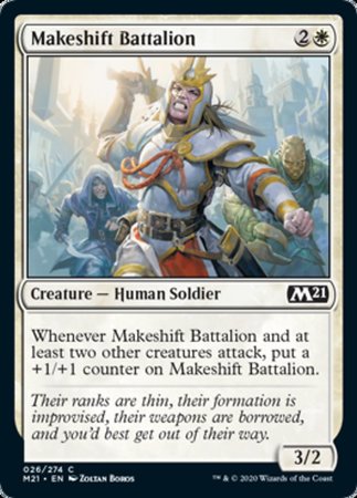 Makeshift Battalion [Core Set 2021] | Cards and Coasters CA