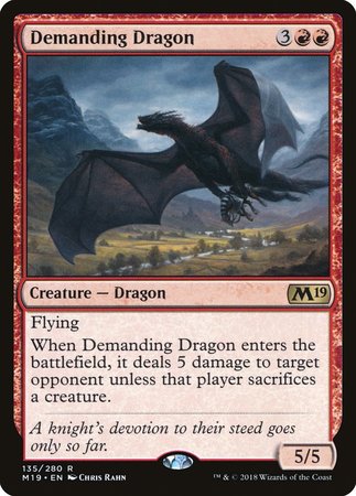 Demanding Dragon [Core Set 2019] | Cards and Coasters CA