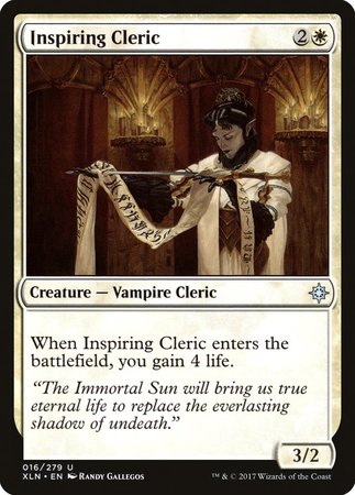 Inspiring Cleric [Ixalan] | Cards and Coasters CA