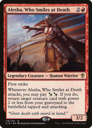 Alesha, Who Smiles at Death [Commander 2016] | Cards and Coasters CA