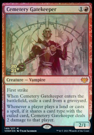 Cemetery Gatekeeper [Innistrad: Crimson Vow Prerelease Promos] | Cards and Coasters CA