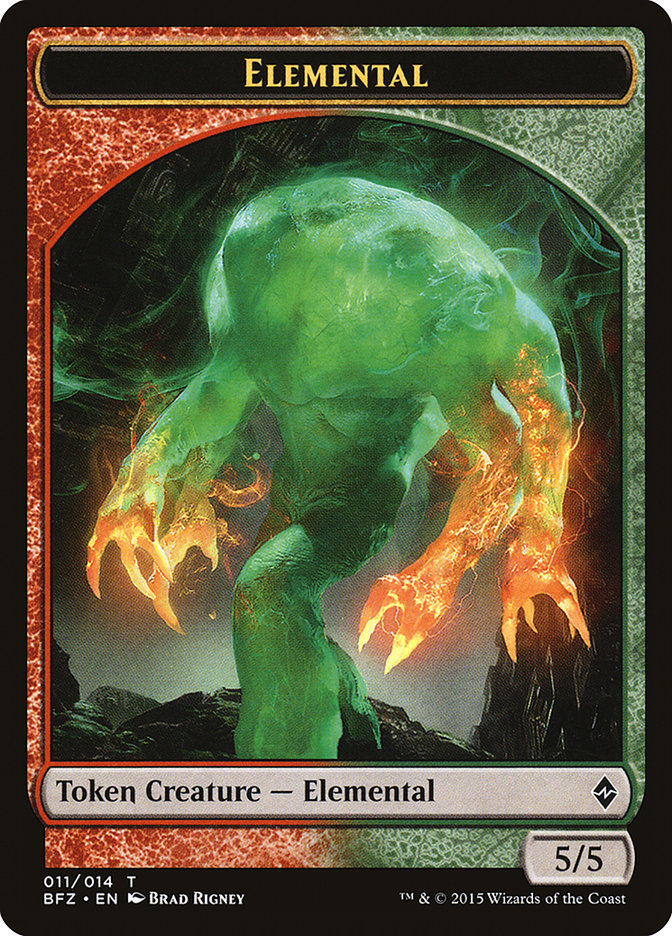 Elemental (011/014) [Battle for Zendikar Tokens] | Cards and Coasters CA