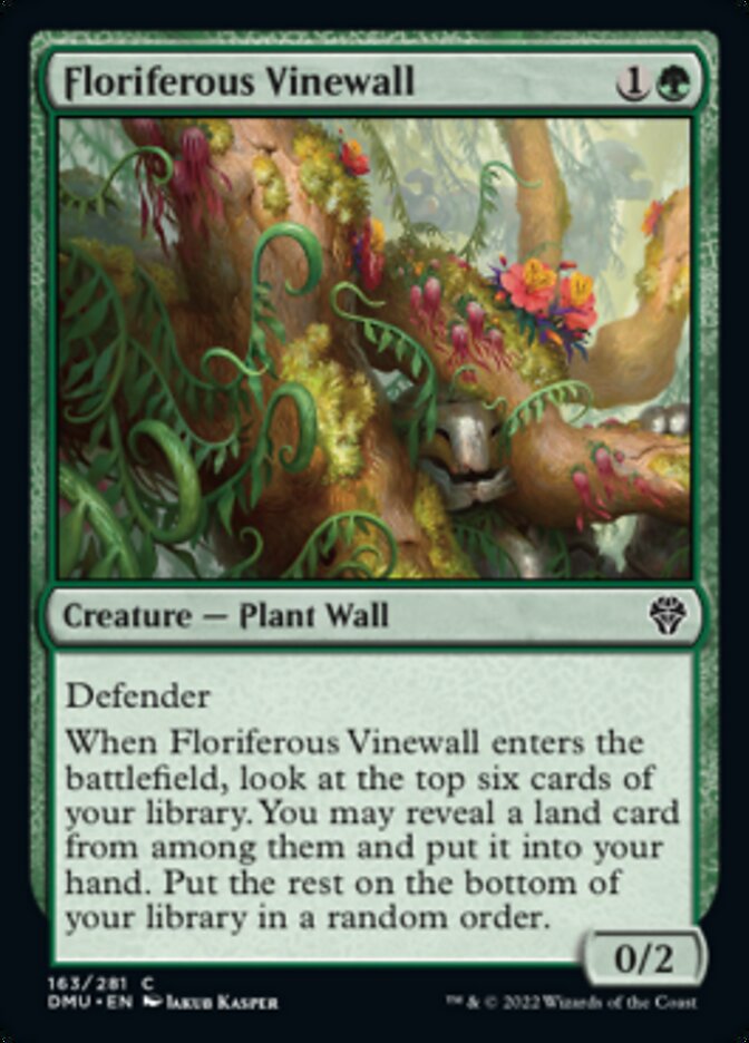 Floriferous Vinewall [Dominaria United] | Cards and Coasters CA
