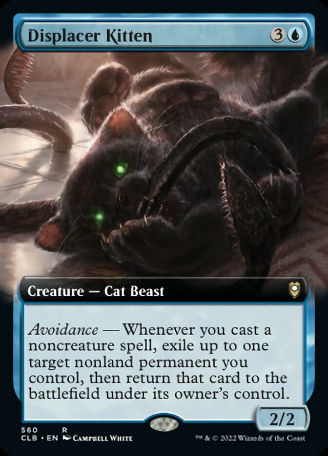 Displacer Kitten (Extended Art) [Commander Legends: Battle for Baldur's Gate] | Cards and Coasters CA