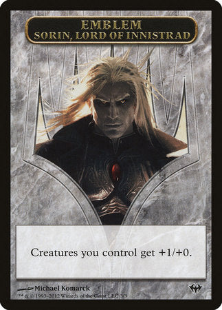 Emblem - Sorin, Lord of Innistrad [Dark Ascension Tokens] | Cards and Coasters CA