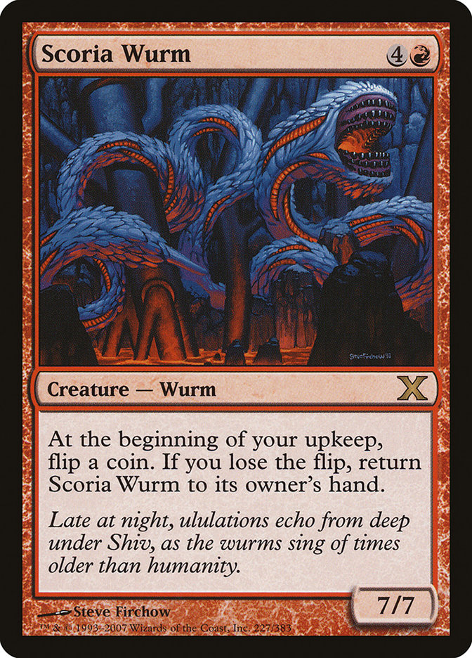 Scoria Wurm [Tenth Edition] | Cards and Coasters CA