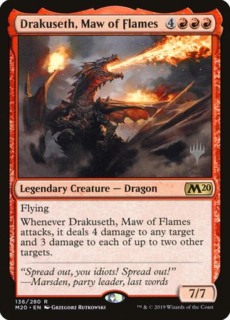 Drakuseth, Maw of Flames [Core Set 2020 Promos] | Cards and Coasters CA