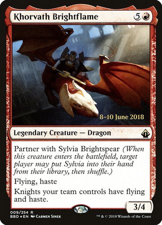 Khorvath Brightflame [Battlebond Promos] | Cards and Coasters CA