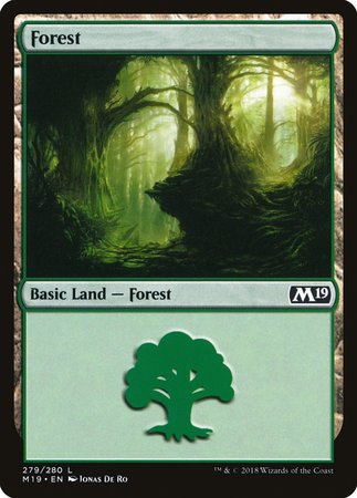 Forest (279) [Core Set 2019] | Cards and Coasters CA