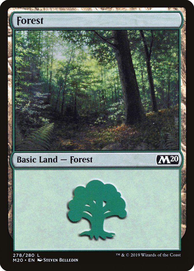 Forest (#278) [Core Set 2020] | Cards and Coasters CA