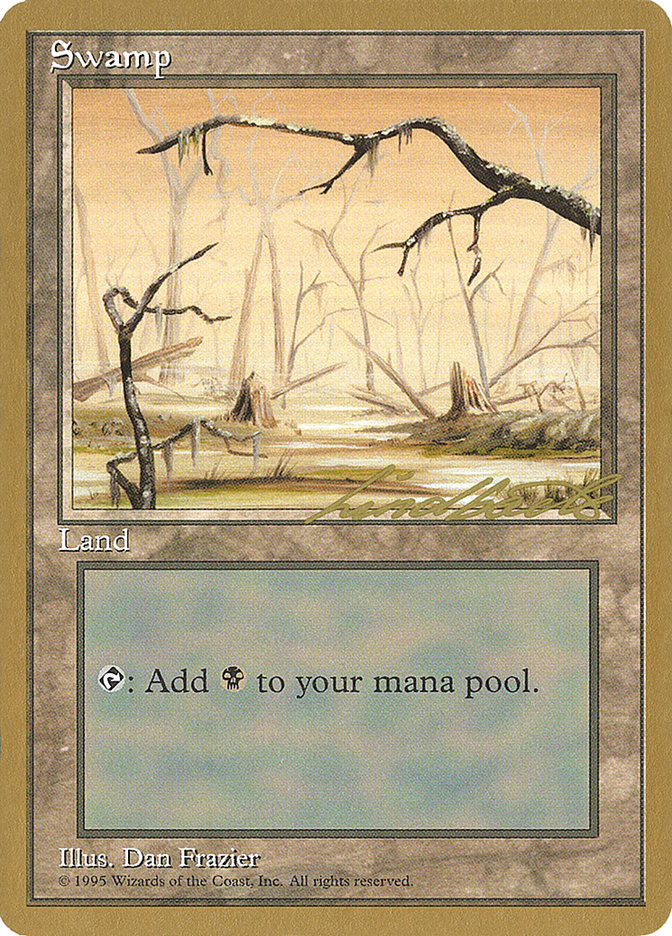 Swamp (ll370) (Leon Lindback) [Pro Tour Collector Set] | Cards and Coasters CA