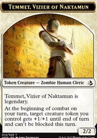 Temmet, Vizier of Naktamun // Zombie Token [Amonkhet Tokens] | Cards and Coasters CA