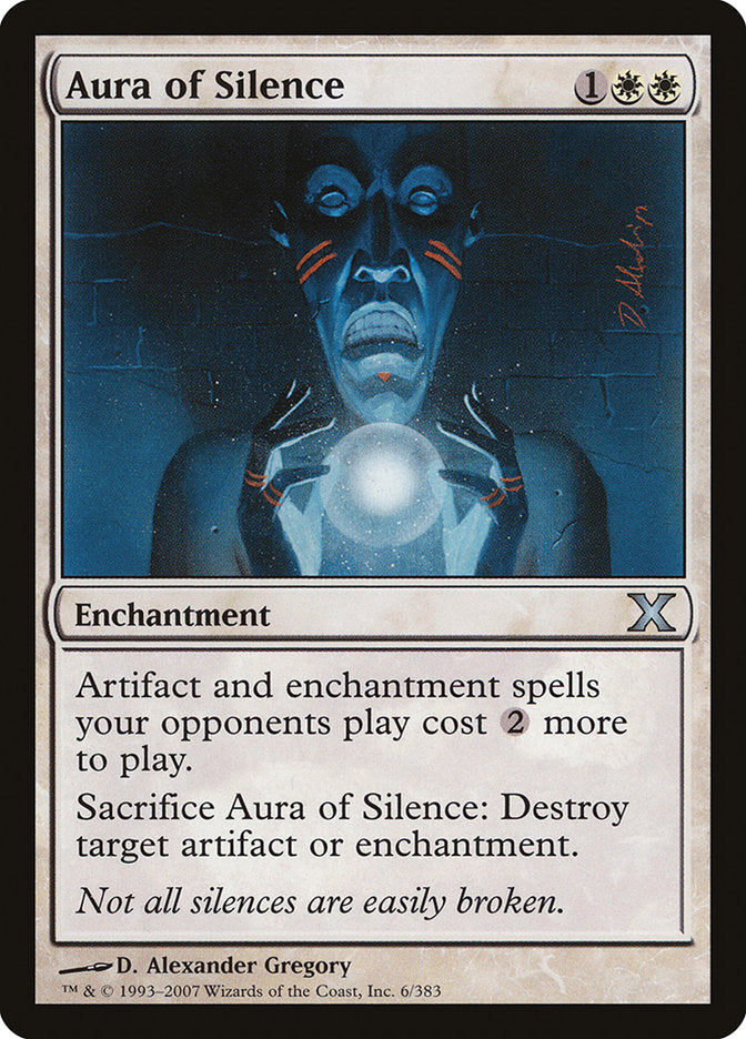 Aura of Silence [Tenth Edition] | Cards and Coasters CA