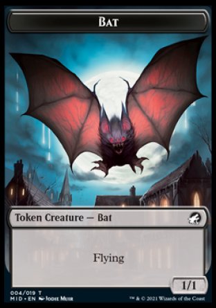 Bat Token [Innistrad: Midnight Hunt Tokens] | Cards and Coasters CA