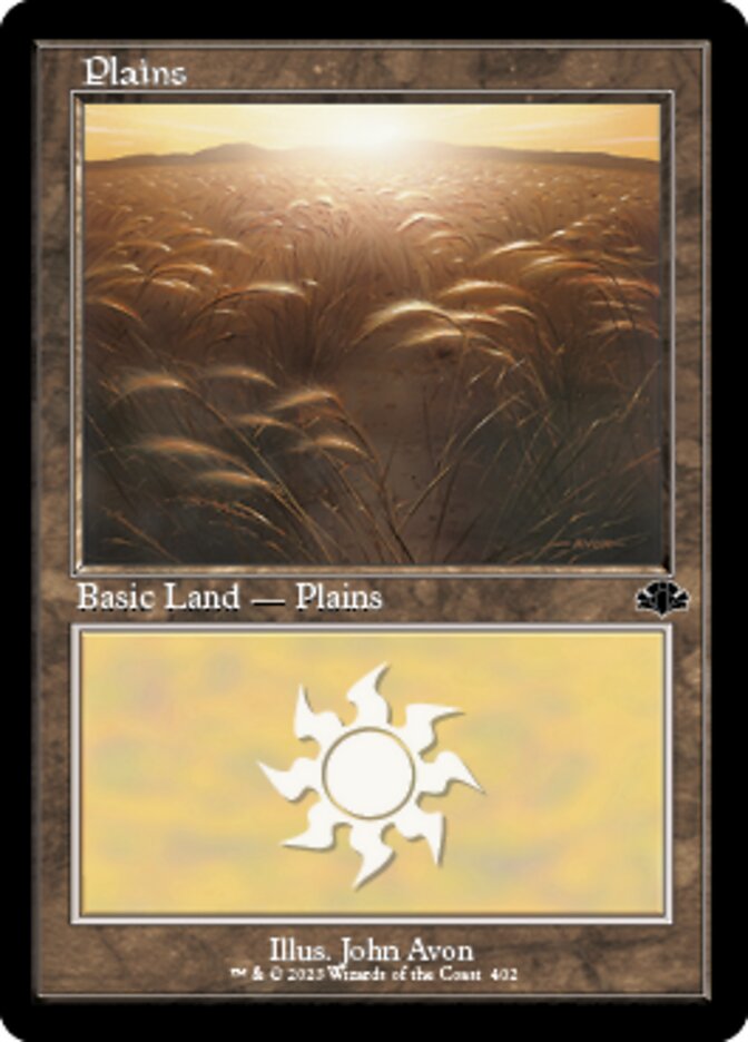 Plains (402) (Retro) [Dominaria Remastered] | Cards and Coasters CA