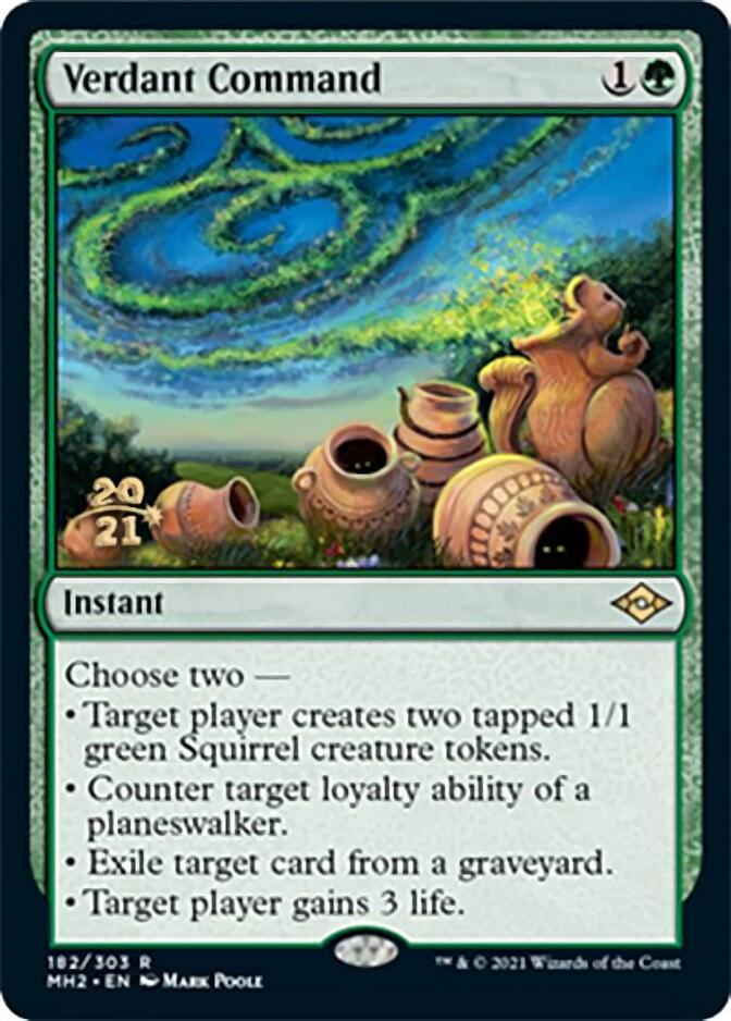 Verdant Command [Modern Horizons 2 Prerelease Promos] | Cards and Coasters CA