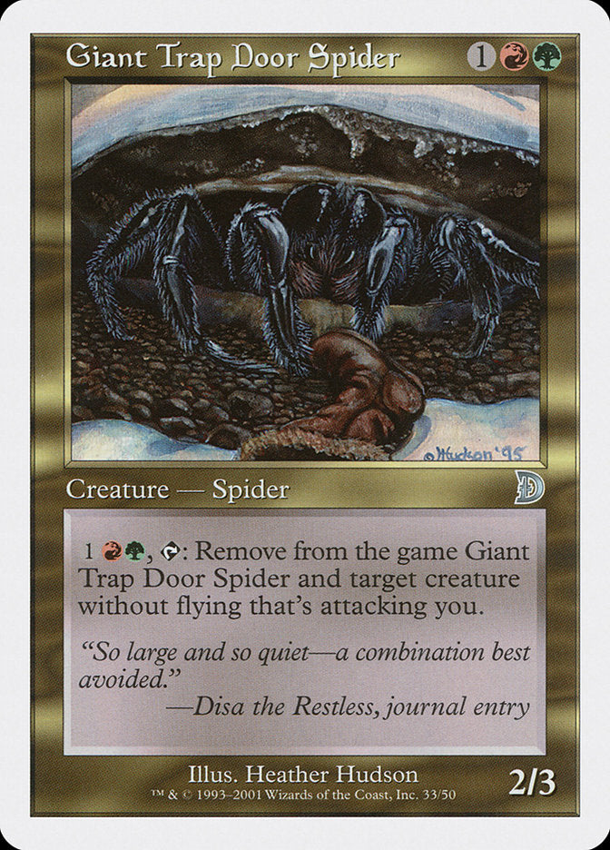 Giant Trap Door Spider [Deckmasters] | Cards and Coasters CA