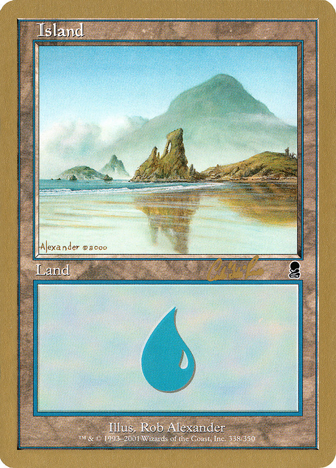 Island (cr338) (Carlos Romao) [World Championship Decks 2002] | Cards and Coasters CA