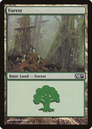 Forest (246) [Magic 2010] | Cards and Coasters CA