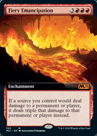 Fiery Emancipation (Extended Art) [Core Set 2021] | Cards and Coasters CA