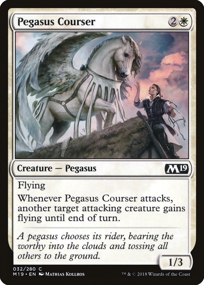 Pegasus Courser [Core Set 2019] | Cards and Coasters CA