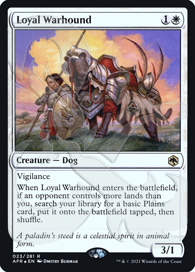 Loyal Warhound (Ampersand Promo) [Dungeons & Dragons: Adventures in the Forgotten Realms Promos] | Cards and Coasters CA