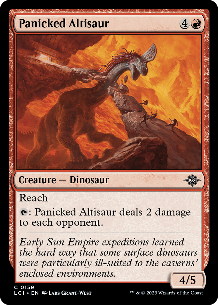 Panicked Altisaur [The Lost Caverns of Ixalan] | Cards and Coasters CA