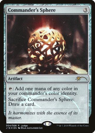 Commander's Sphere [Judge Gift Cards 2018] | Cards and Coasters CA