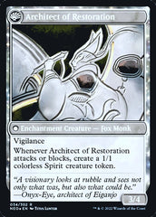 The Restoration of Eiganjo // Architect of Restoration [Kamigawa: Neon Dynasty Prerelease Promos] | Cards and Coasters CA