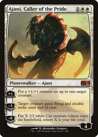 Ajani, Caller of the Pride [Magic 2014] | Cards and Coasters CA