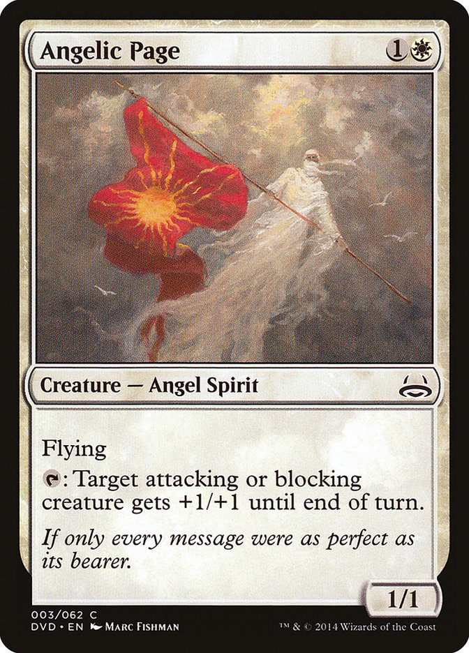 Angelic Page (Divine vs. Demonic) [Duel Decks Anthology] | Cards and Coasters CA