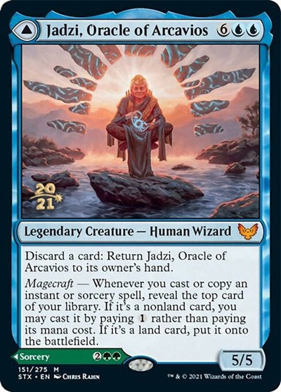 Jadzi, Oracle of Arcavios // Journey to the Oracle [Strixhaven: School of Mages Prerelease Promos] | Cards and Coasters CA