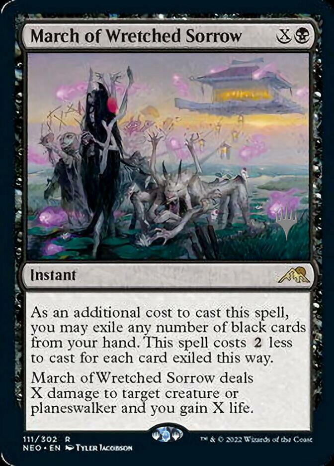 March of Wretched Sorrow (Promo Pack) [Kamigawa: Neon Dynasty Promos] | Cards and Coasters CA