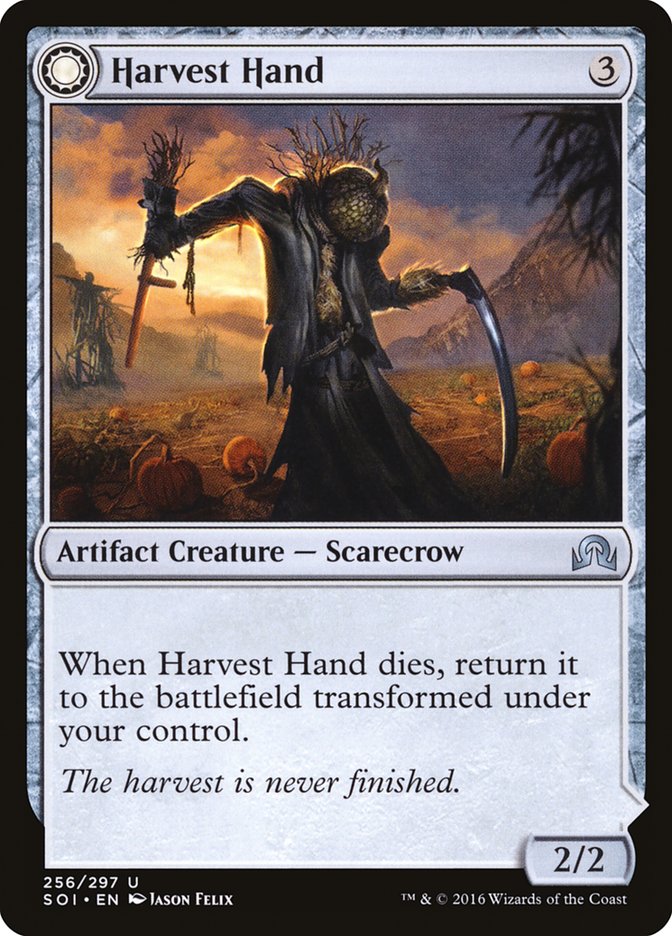 Harvest Hand // Scrounged Scythe [Shadows over Innistrad] | Cards and Coasters CA