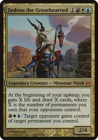 Zedruu the Greathearted (Oversized) [Commander 2011 Oversized] | Cards and Coasters CA