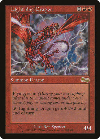 Lightning Dragon [Urza's Saga] | Cards and Coasters CA