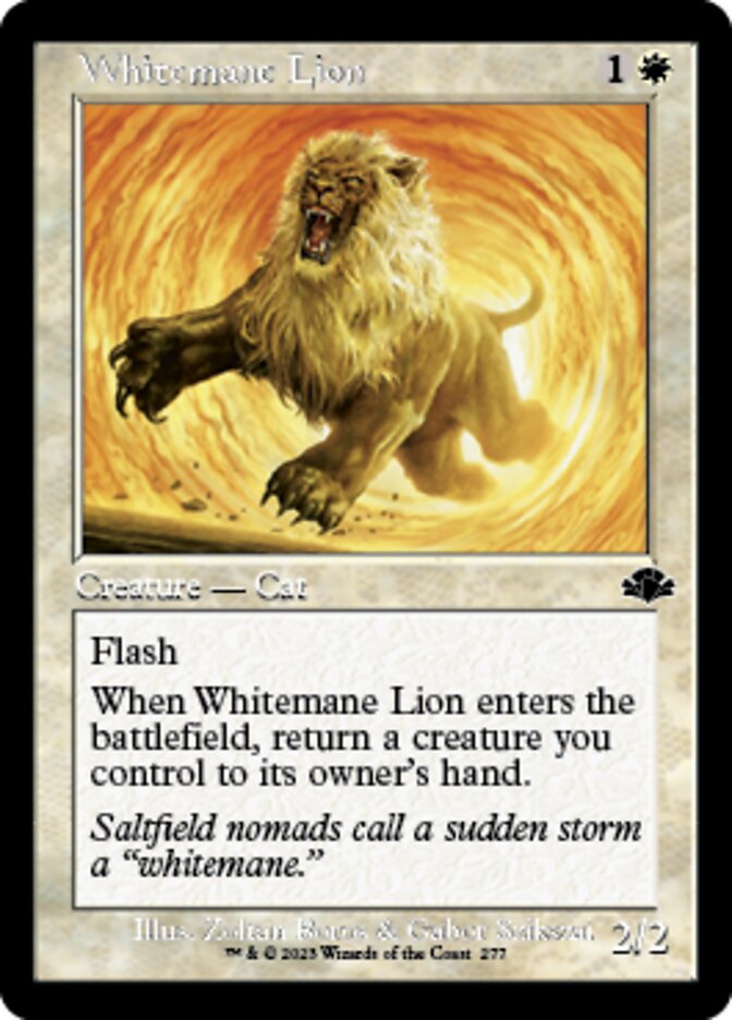 Whitemane Lion (Retro) [Dominaria Remastered] | Cards and Coasters CA