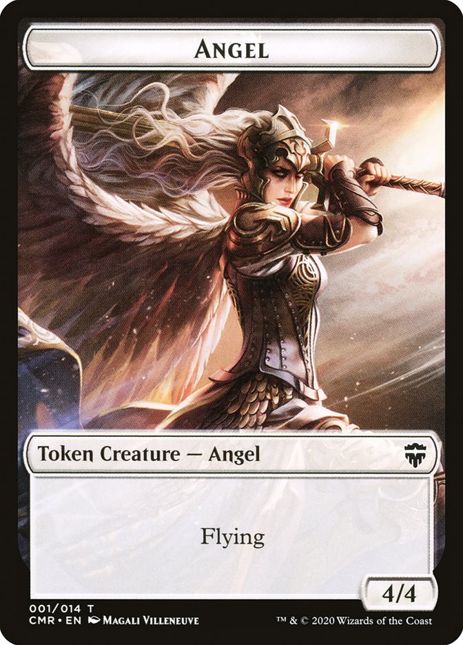 Angel // Soldier Token [Commander Legends Tokens] | Cards and Coasters CA