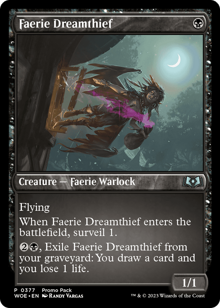 Faerie Dreamthief (Promo Pack) [Wilds of Eldraine Promos] | Cards and Coasters CA