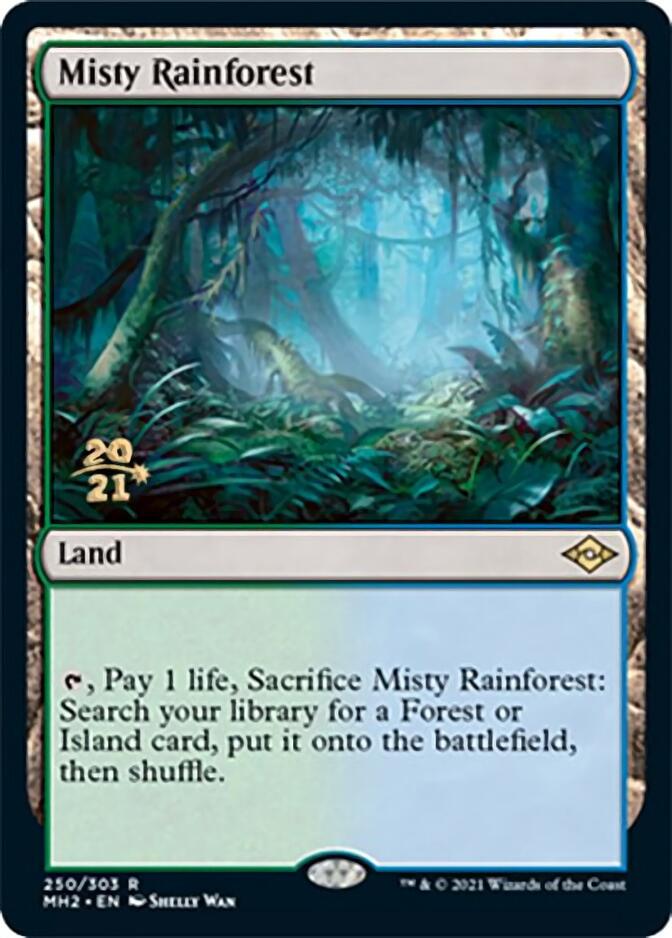 Misty Rainforest [Modern Horizons 2 Prerelease Promos] | Cards and Coasters CA