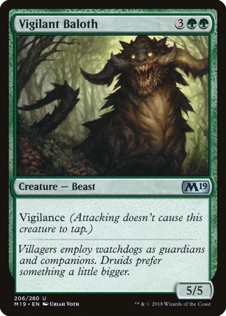 Vigilant Baloth [Core Set 2019] | Cards and Coasters CA