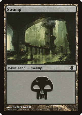 Swamp (63) [Duel Decks: Garruk vs. Liliana] | Cards and Coasters CA