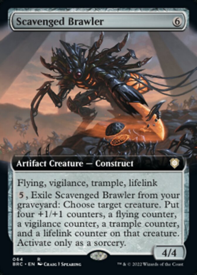 Scavenged Brawler (Extended Art) [The Brothers' War Commander] | Cards and Coasters CA