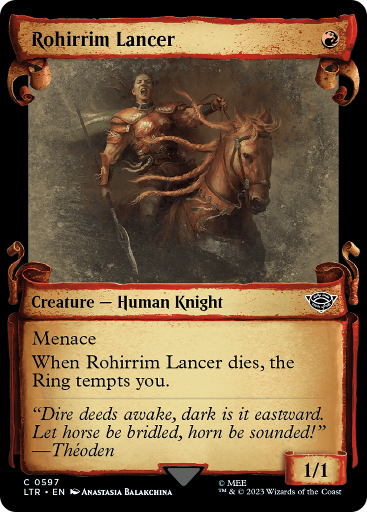 Rohirrim Lancer [The Lord of the Rings: Tales of Middle-Earth Showcase Scrolls] | Cards and Coasters CA