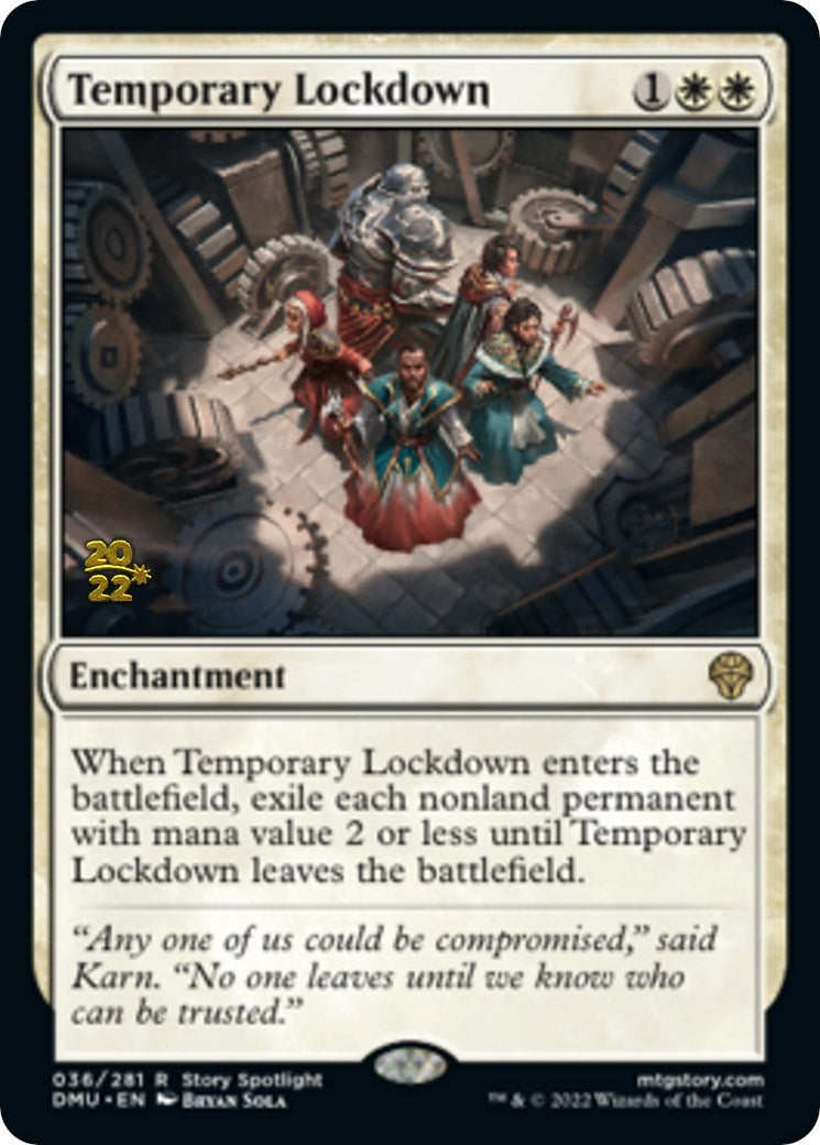 Temporary Lockdown [Dominaria United Prerelease Promos] | Cards and Coasters CA