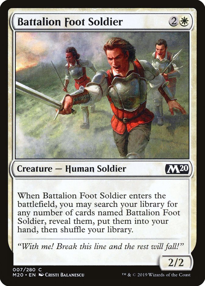 Battalion Foot Soldier [Core Set 2020] | Cards and Coasters CA